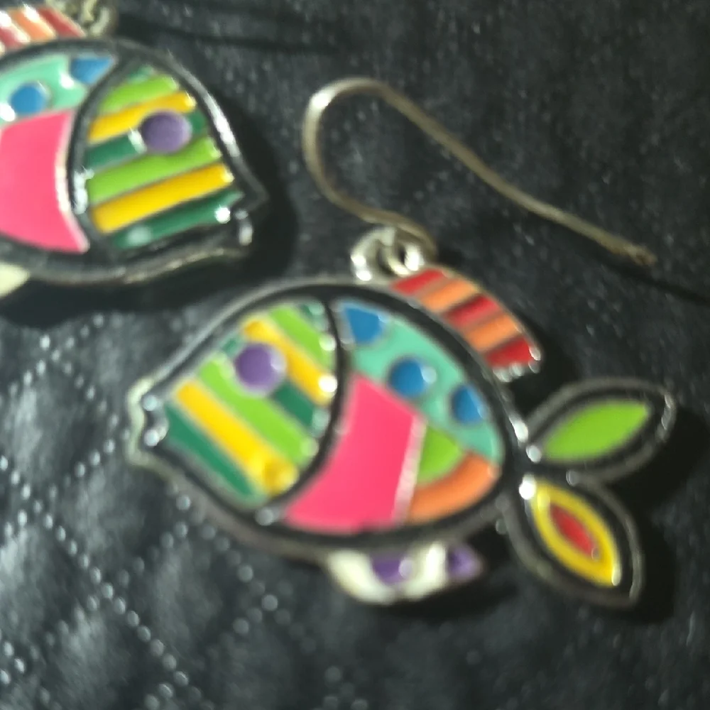 Colorful Fish-Shaped Earrings